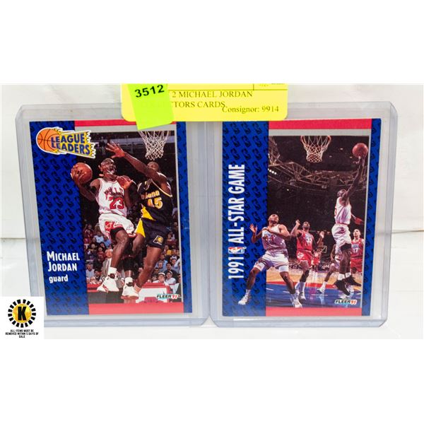 LOT OF 2 MICHAEL JORDAN COLLECTORS CARDS lot-of-2-michael-jordan-collectors-cards