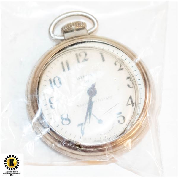 VINTAGE WESTCLOX POCKET WATCH NEEDS WORK