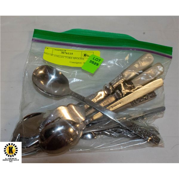 BAG OF COLLECTORS SPOONS