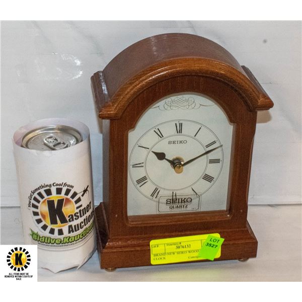 BRAND NEW SEIKO WOOD MANTLE CLOCK