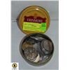 Image 1 : OLD TIN FILLED WITH VARIOUS TOKENS & MEDALS ETC.