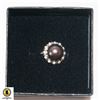 Image 1 : STERLING SILVER NATURAL BLACK PEARL RING