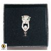 Image 1 : STERLING SILVER NATURAL EMERALD & CZ LION RING