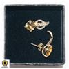 Image 1 : STERLING SILVER NATURAL CITRINE GEMSTONE EARRINGS