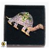 Image 1 : STERLING SILVER MULTI GEMSTONE TURTLE BROOCH