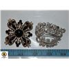 Image 1 : LOT OF 2 VARIOUS VINTAGE BROOCHES