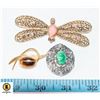 Image 1 : LOT OF 3 VARIOUS VINTAGE BROOCHES