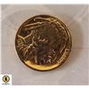 Image 1 : 1937 USA GOLD PLATED BUFFALO INDIAN HEAD NICKEL