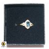 Image 1 : STERLING SILVER NATURAL BLUE TOPAZ GEMSTONE RING