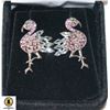 Image 1 : STERLING SILVER MULTI GEMSTONE FLAMINGO EARRINGS