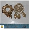 Image 1 : LOT OF 3 VARIOUS VINTAGE BROOCHES