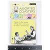 NEW SOMEECARDS 6 PACK ASSORTED COASTERS