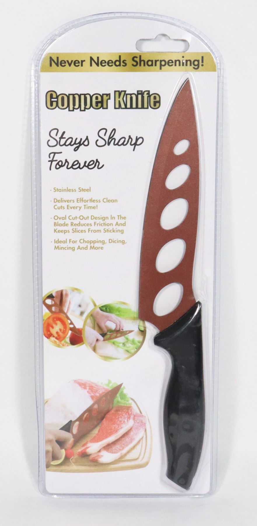 NEW COPPER KNIFE (NEVER NEEDS SHARPENING)
