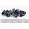 NEW BLUE RHINESTONE FLOWER FRENCH CLIP HAIR CLIP