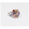 Image 1 : NEW SIZE 8 RHINESTONE FLOWER RING