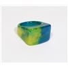 Image 1 : NEW CHUNKY GEOMETRIC RESIN SIZE 8 1/2 RING