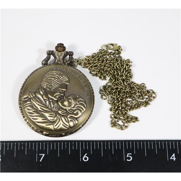 NEW GONE WITH THE WIND THEME POCKET WATCH WITH