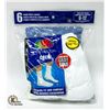 Image 1 : WHITE CREW SOCK 6-12 SIZE 6-PACK
