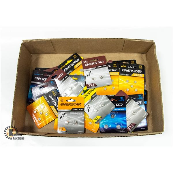 FLAT OF ASSORTED BATTERIES