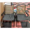 Image 1 : 2 FOLDING LAWN CHAIRS WITH GREY