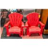 Image 1 : 2 KIDS ADIRONDACK RED LITTLE TIKES