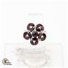 S346-105 SILVER GARNET CZ(5.4CT) RING