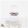 S346-108 SILVER AMETHYST CZ(1.85CT) RING