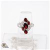 Image 1 : S346-109 SILVER GARNET CZ(2.95CT) RING