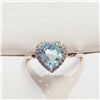 Image 1 : S346-128 SILVER BLUE TOPAZ CZ(1.8CT) RING