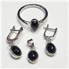 Image 1 : S346-118 SILVER BLACK ONYX(3.6CT) SET