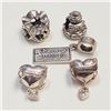 Image 1 : S346-148 SILVER PACK OF 5 PANDORA STYLE BEADS