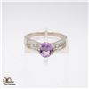 S346-103 SILVER AMETHYST CZ(1.35CT) RING