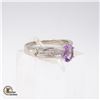 Image 2 : S346-103 SILVER AMETHYST CZ(1.35CT) RING