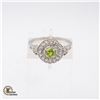 S346-104 SILVER PERIDOT CZ(1.4CT) RING