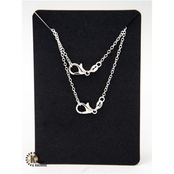 2 X 60 CM STERLING SILVER CHAIN