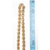 Image 1 : ESTATE GOLD PLATED TOGGLE CHAIN APPROX 16" LONG