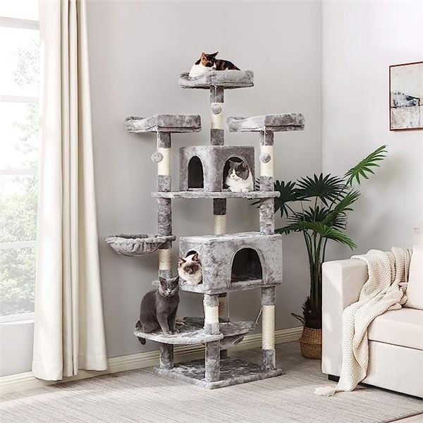 NEWLY ASSEMBLED BEWISHOME MULTI-LEVEL CAT TREE