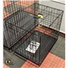 Image 1 : NEWLY ASSEMBLED SINGLE DOOR FOLDING DOG CRATE