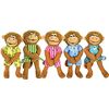 Image 1 : NEW 5 LITTLE MONKEYS FINGER PUPPETS
