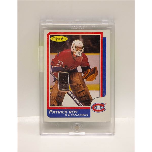 1986 OPC PATRICK ROY ROOKIE CARD