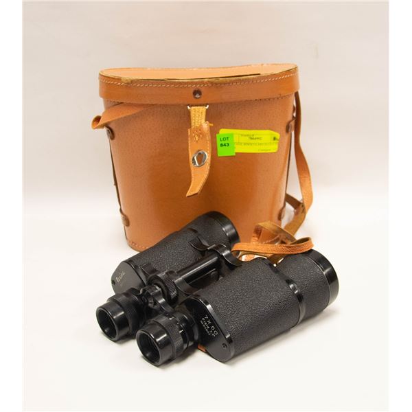 VINTAGE BINOCULARS IN LEATHER CASE