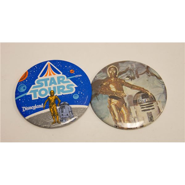 PAIR 1970S STAR WARS BUTTONS