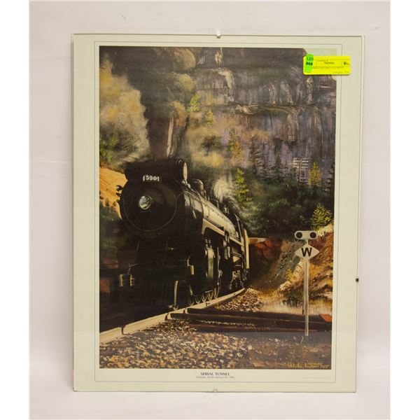 FRAMED LOCOMOTIVE PRINT