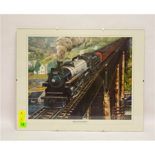 FRAMED LOCOMOTIVE PRINT