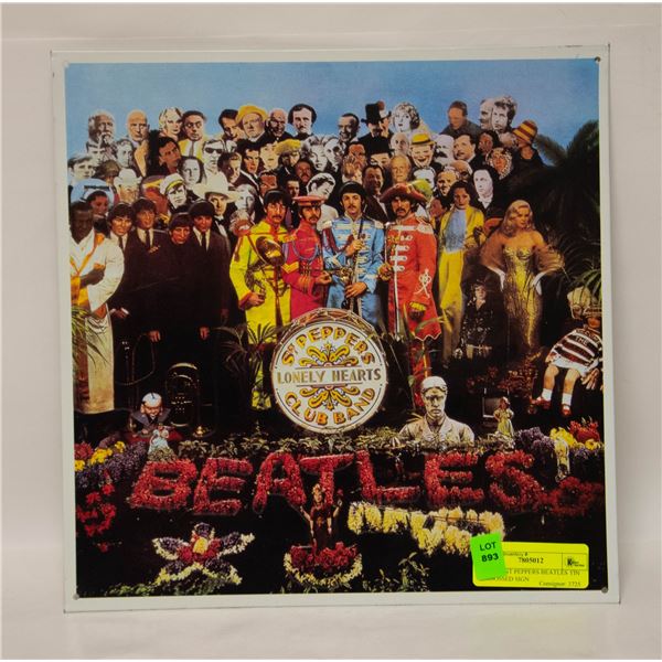 SERGEANT PEPPERS BEATLES TIN EMBOSSED SIGN