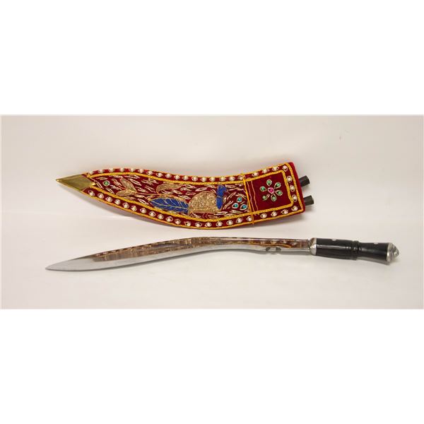 INDIAN DECORATIVE SWIRD W SHEATH