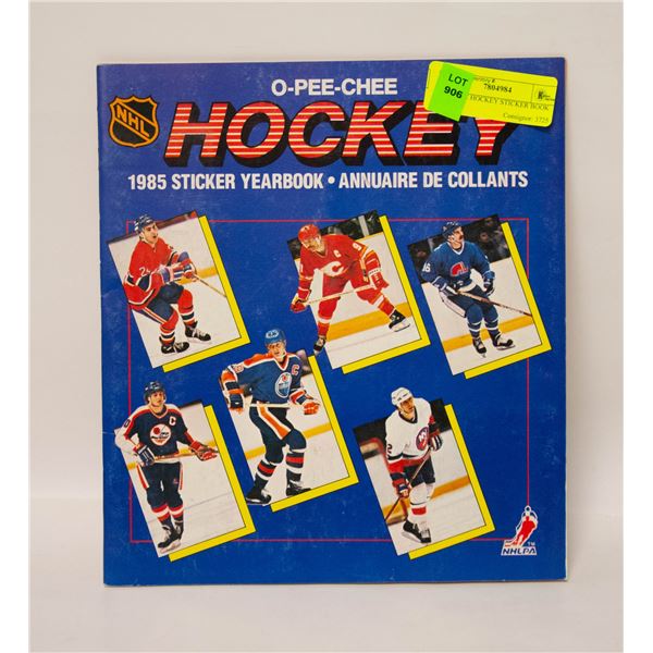 1985 OPC HOCKEY STICKER BOOK