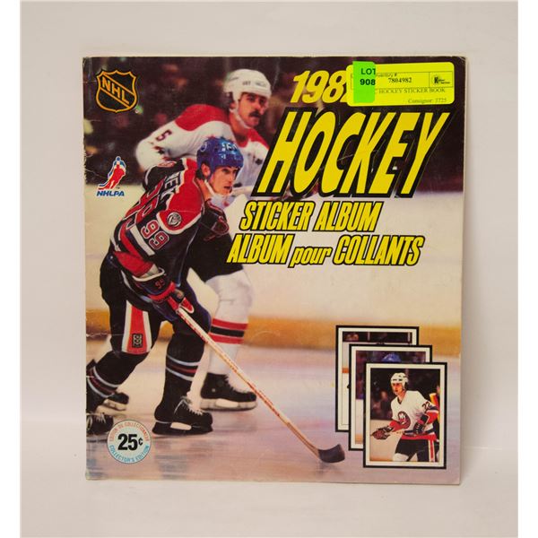 1982 OPC HOCKEY STICKER BOOK