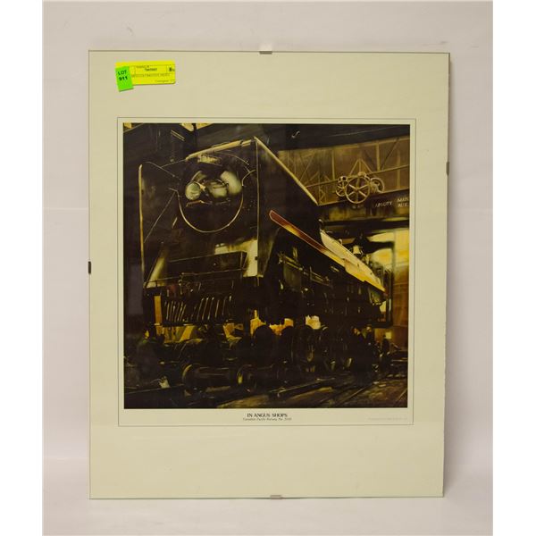 FRAMED LOCOMOTIVE PRINT