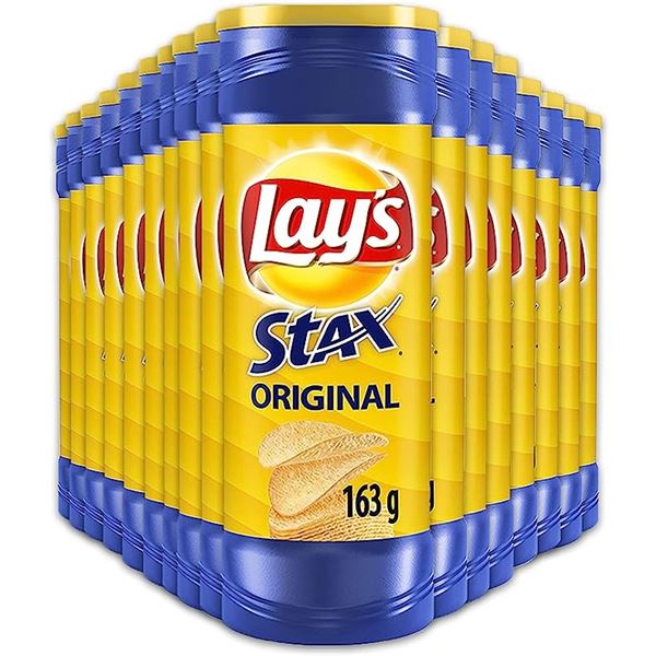 NEW CASE OF 17 LAYS STAX ORIGINAL FLAVOUR 163G